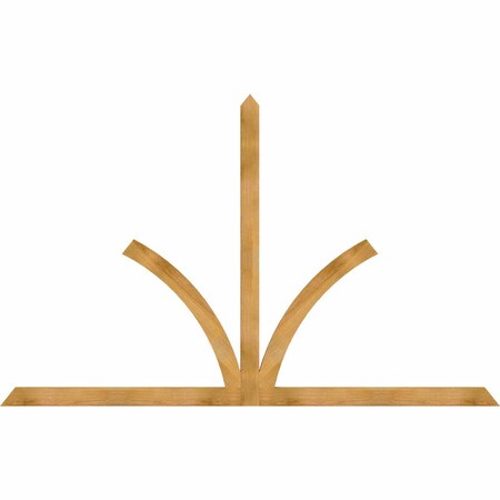 Ekena Millwork Richland Rough Sawn Timber Gable Bracket, Western Red Cedar, 108"W x 68"H x 2"D x 4"F, 15/12 Pitch GBW108X68X0204RIC00RWR